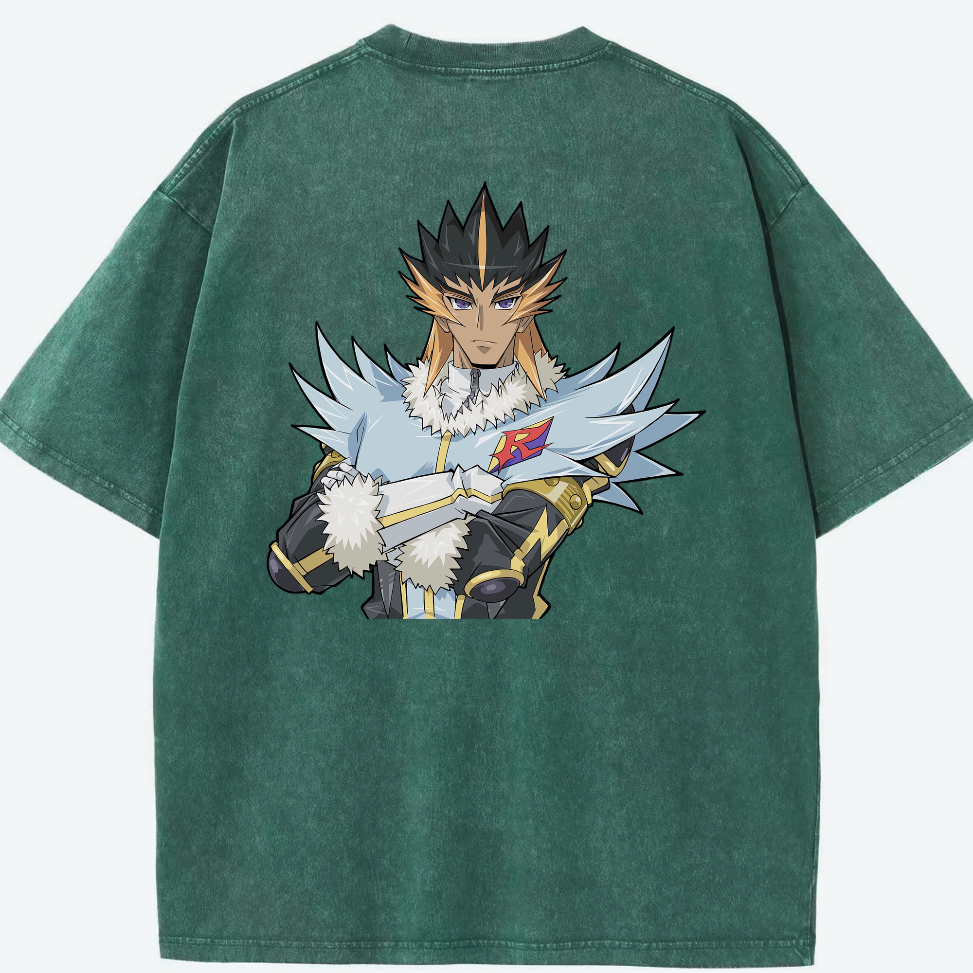 （画像用） 遊☆戯☆王 Yu-Gi-Oh! 綿100% ヴィンテージ風 半袖Tシャツ（背面プリント）